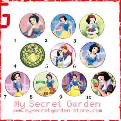 Snow White  - Pinback Button Badge Set ( or Hair Ties / 4.4 cm Badge / Magnet / Keychain Set )